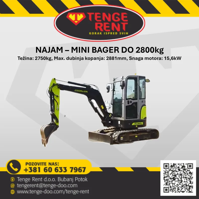 Mini bager do 2800kg