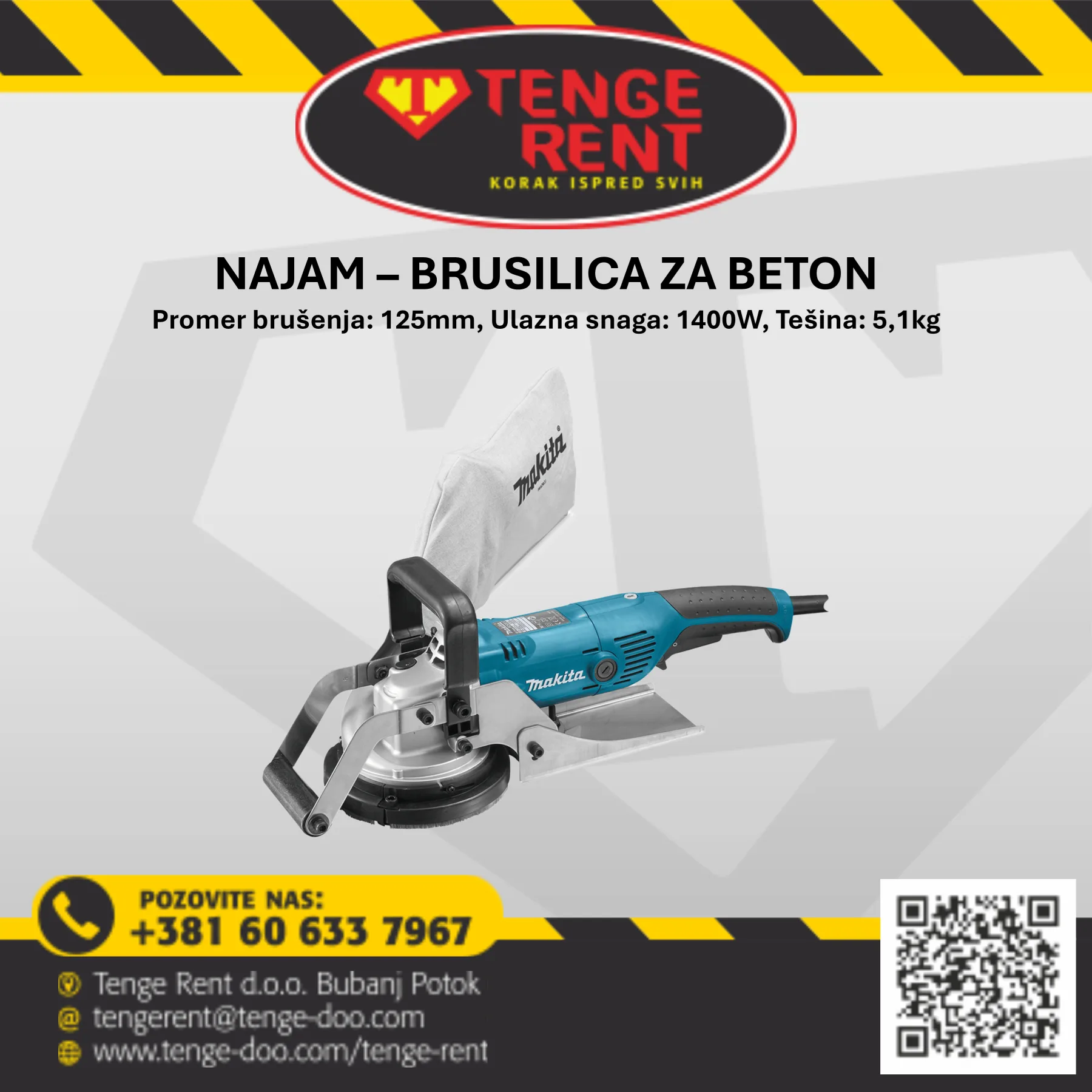 Brusilica za beton ručna (fi125mm)