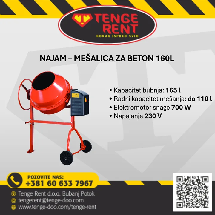 Mešalica za beton 160l
