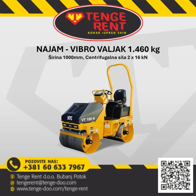 Tandem vibro valjka do 1700kg