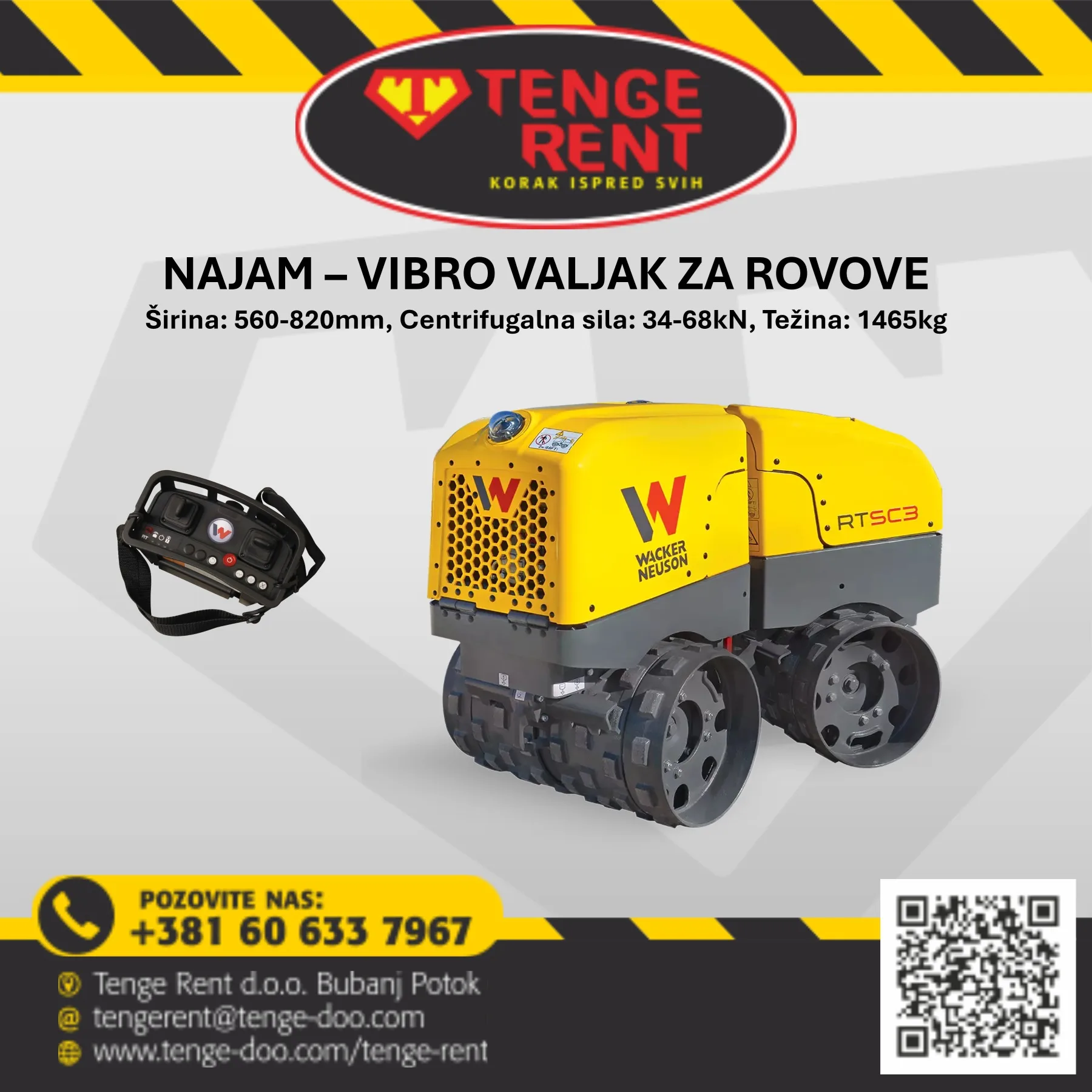 Vibro valjak za rovove